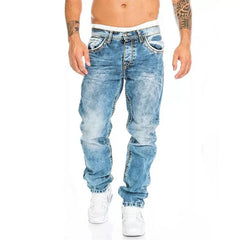 Straight Stretch Slim Jean Denim Trousers Baggy Jeans