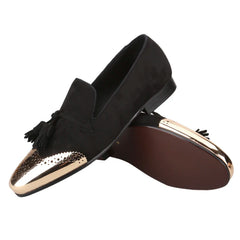 Mocassin en cuir noir