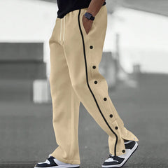 Coss-border leisure sports breasted loose straight drum draw rope large pant