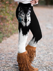 Leggings Beautiful 3D Printing Middle-Waiste Stretch Pant