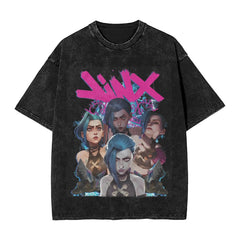 Arcane Jinx  Shirt Printed Washed Vintage  Novelty T-Shirts