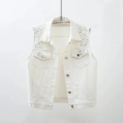 Colorful Denim Vest Women Jeans