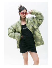 Tie-Dye Leather Cotton Jacket