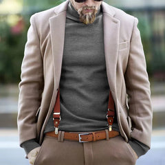 Cotton Half High Neck Base Sweater