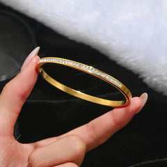 Bracelet en acier et or