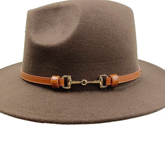 Vegan felt fedora hat wide brim hat