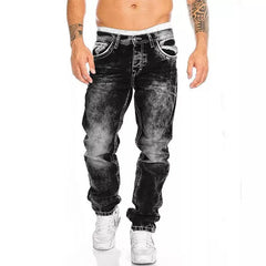 Straight Stretch Slim Jean Denim Trousers Baggy Jeans