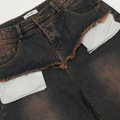 Baggy Pants Mens Y2k Jeans Cotton Casual Denim Trousers
