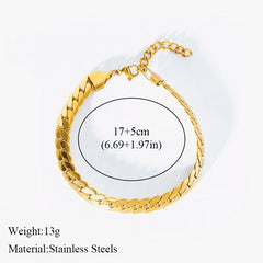 Waterproof Stainless Steel Metal Chain Necklace Bracelet