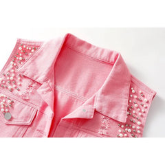 Colorful Denim Vest Women Jeans