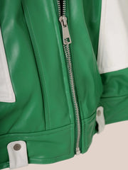 Patchwork Pu Leather Jacket Men with Many Zippers