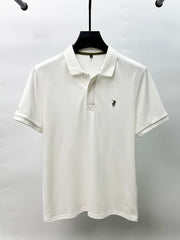 Embroidered Men's Pure Cotton Hot Polo Shirt