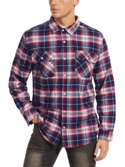 Plaid Flannel Shirts Long Sleeves Casual Cotton Shirt