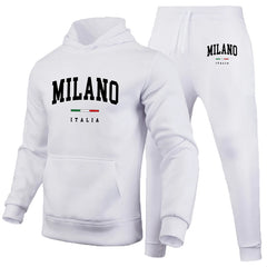 Luxury Hoodie Set Milano Print Sweatshirt Sweatpant
