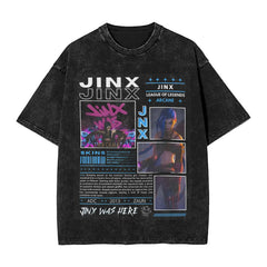 Arcane Jinx  Shirt Printed Washed Vintage  Novelty T-Shirts