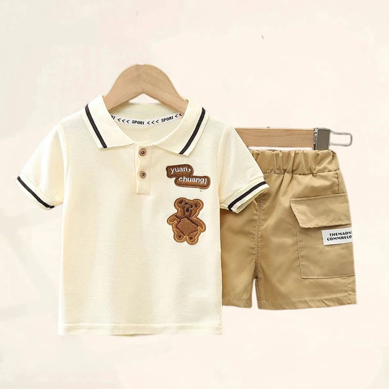 Baby Boy Clothes Set T-shirt+Shorts Kids