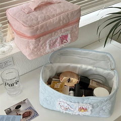Sanrio Girls Hello Kitty Cinnamoroll Make-Up Bag Economic Simple Large-Capacity Lovely Bag Schoolgirl Portable Travel Toiletries