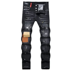 Cotton Skinny Denim  Holes Jeans