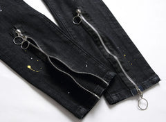 Cotton Skinny Denim  Holes Jeans