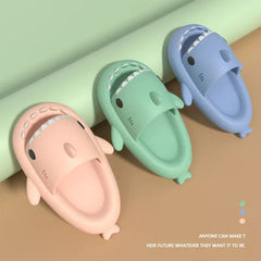 Kids Slippers Shark Flip Flops Soft Sole Cartoon