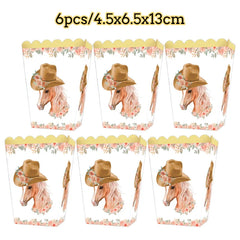 Horse Birthday Party Decoration Supplies Horse Theme Birthday Party Paper Napkins Cups Plates Tablecloth Tableware Child Favours