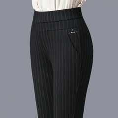 High Waist Casual Stretch Pockets Solid Color Match Top Slim Fit