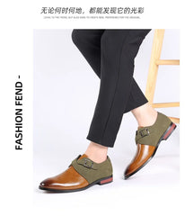 Moccasins Buckle Design Business Leather Men Casual Shoes