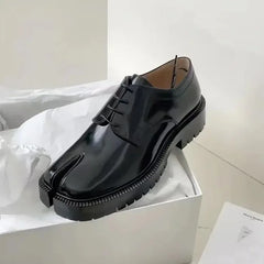 PU Leather solid color lace-up British style shoe