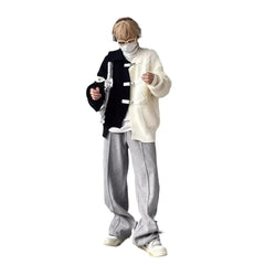 Sweater Men's Autumn Winter New Loose-Fit Warm Knitted Cardigan Jacket