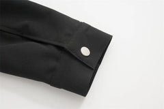 Spliced Jacket9Loose Lapel Long Sleeve Zipper Fly
