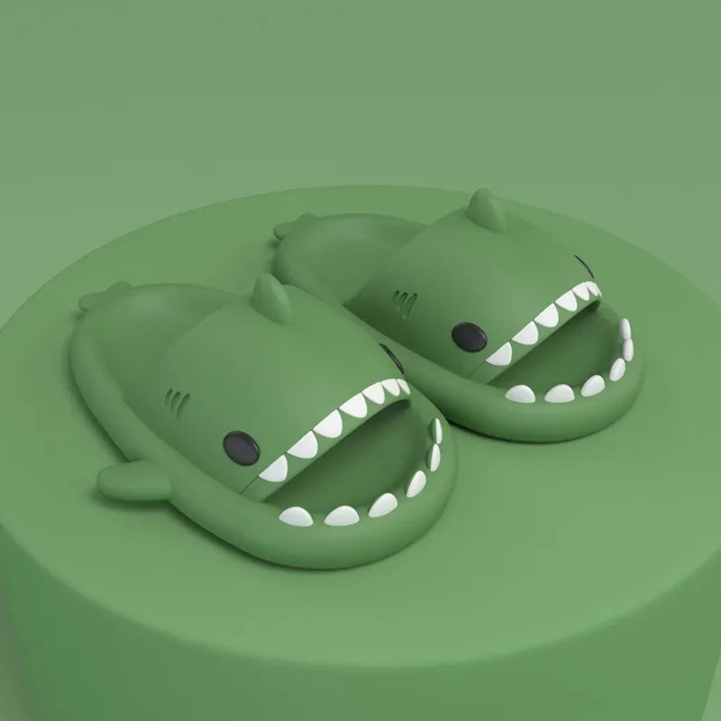 Kids Slippers Shark Flip Flops Soft Sole Cartoon