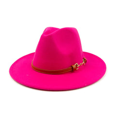 Vegan felt fedora hat wide brim hat