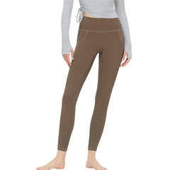 Yoga Leggings Solid Color High Waisted Skinny Joggers Tummy Control Workout