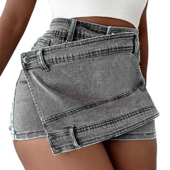 Stretch Skinny Ripped Hole Washed Denim Pants
