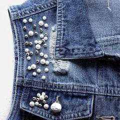 Denim Vests Sleeveless Jean Jackets