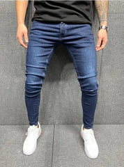 Cotton Stretchy Ripped Skinny Jeans Slim Fit Denim Pants