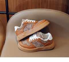 Sports Shoes Students Lace-up Light Sneakers for Girls Versatile Shoes