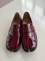 PU Leather solid color lace-up British style shoe
