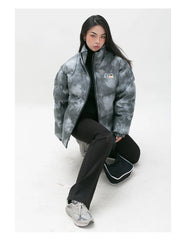 Tie-Dye Leather Cotton Jacket