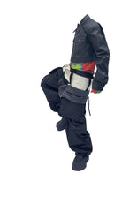Niche Designer Model Removable Zipper Stitching Paratrooper Pants