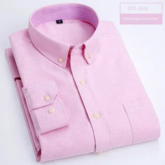 Oxford textile long sleeve slim fit shirt