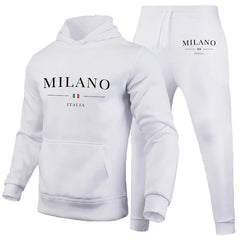 Luxury Hoodie Set Milano Print Sweatshirt Sweatpant
