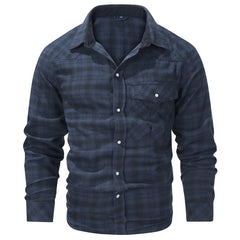 Retro Western Flannel checkered striped button up shirt