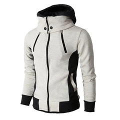 Zipper Hoodie Scarf Collar Sweatshirt