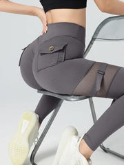 Butt Lift Mesh Pocket Cargo Running Leggings