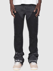 Washed Jeans Men Vintage Ankle Length Trousers Denims
