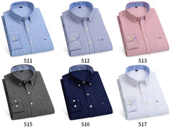 100% Pure Cotton Oxford Long Sleeve  Plaid Shirt