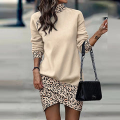 Turtleneck Long Sleeve Dress