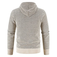 Fleece-lined Knitted Top Cardigan Jacket Hooded Pullovers