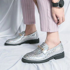 Glossy Leather  High-end Banquet  Loafers Shoes